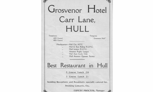 1929 Grosvenor Hotel Advert in Hull City Bazaar