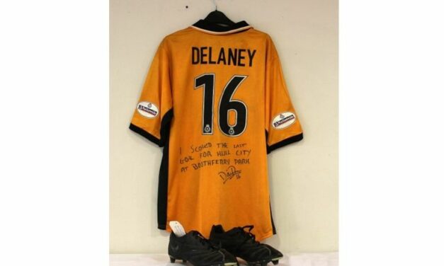 23rd November 2002 Damien Delaney’s Shirt and Boots – Last Goal at Boothferry Park