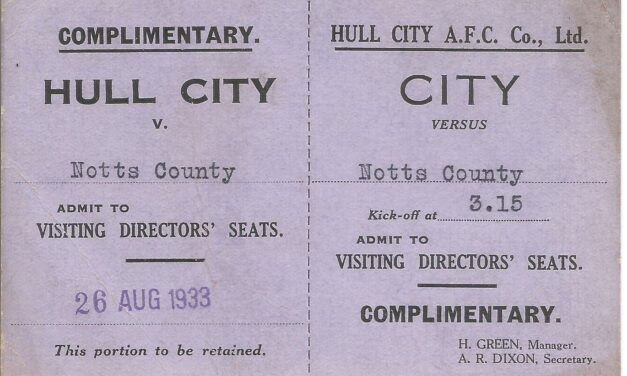 1933 Complimentary Tickets v Notts County